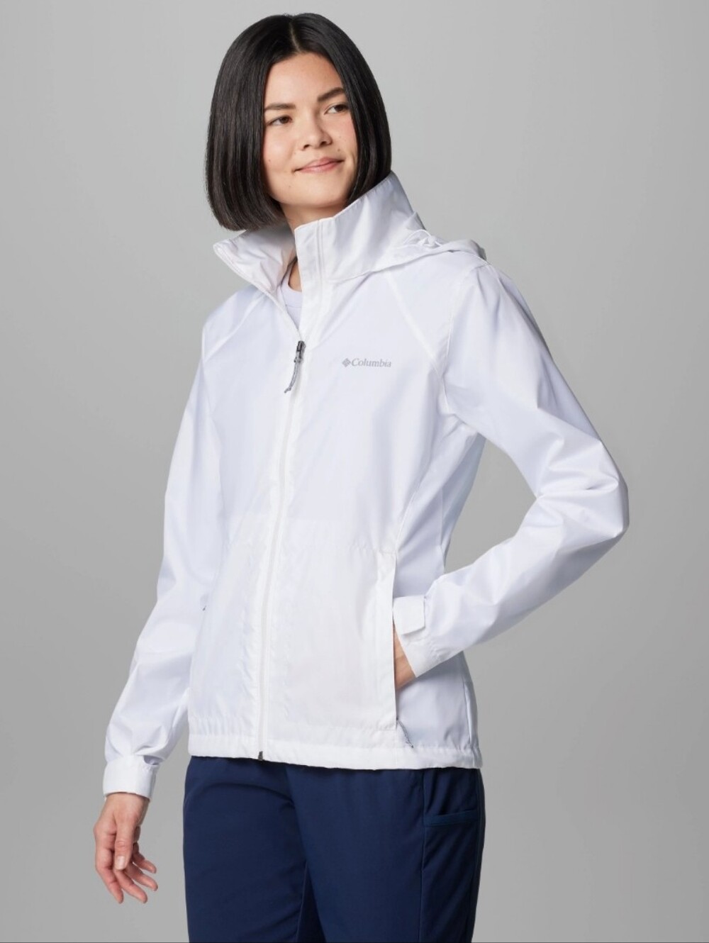 Columbia Women's White Waterproof Hooded Utility Jacket